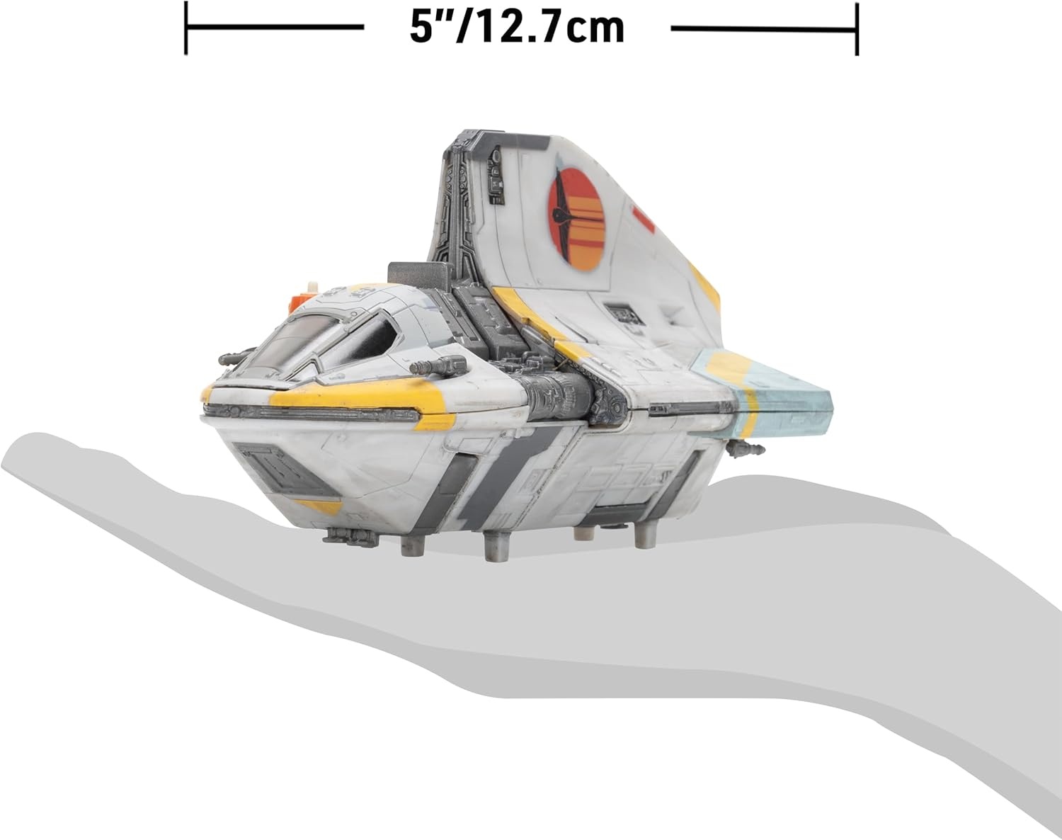 image:imageStar Wars Micro Galaxy Squadron Phantom Shuttle 5Inch Vehicle with Folding Wings and Removable Hatch Plus Two 1Inch Micro Figure AccessoriesPhantom II