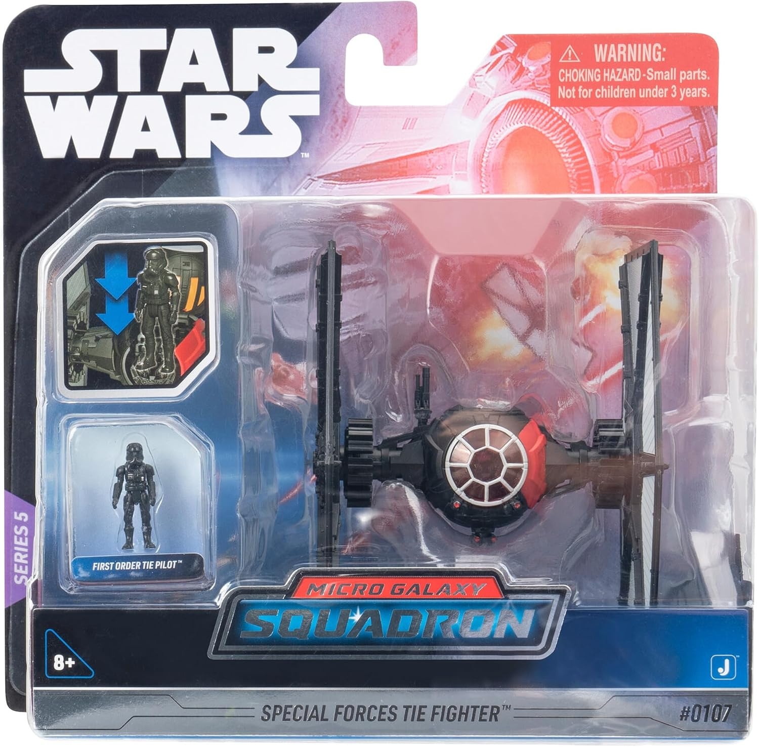 image:imageStar Wars Micro Galaxy Squadron TIE Bomber Armada Edition 5Inch Vehicle with Dual Cockpits Bomb Bay and 1Inch Micro Figure AccessoryFirst Order Special Forces TIE Fighter