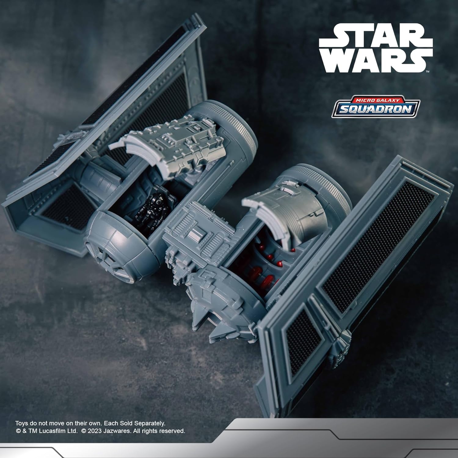 image:imageStar Wars Micro Galaxy Squadron TIE Bomber Armada Edition 5Inch Vehicle with Dual Cockpits Bomb Bay and 1Inch Micro Figure AccessoryTIE Bomber