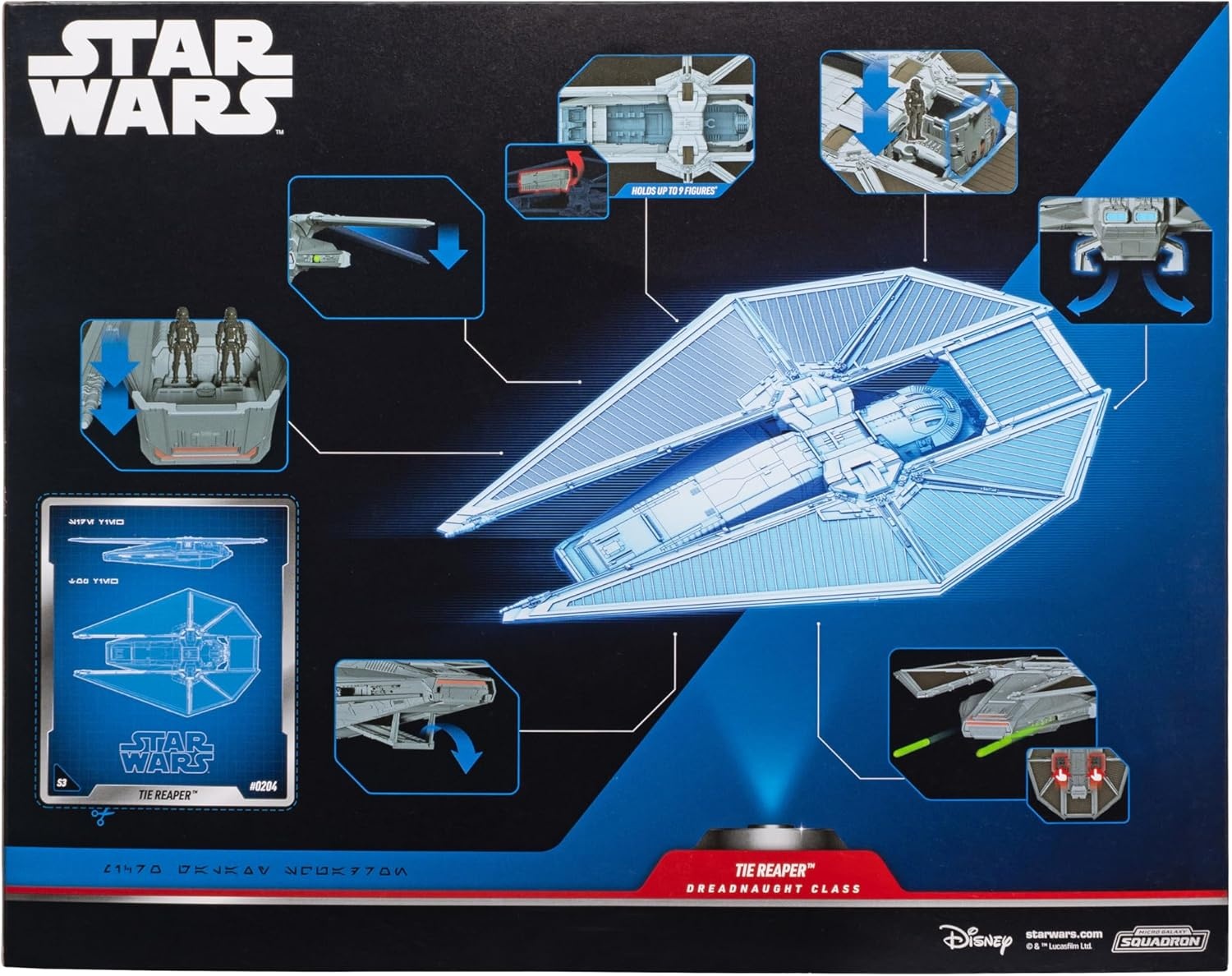 image:imageStar Wars Micro Galaxy Squadron TIE Reaper 9Inch Vehicle with Three 1Inch Micro Figure Accessories