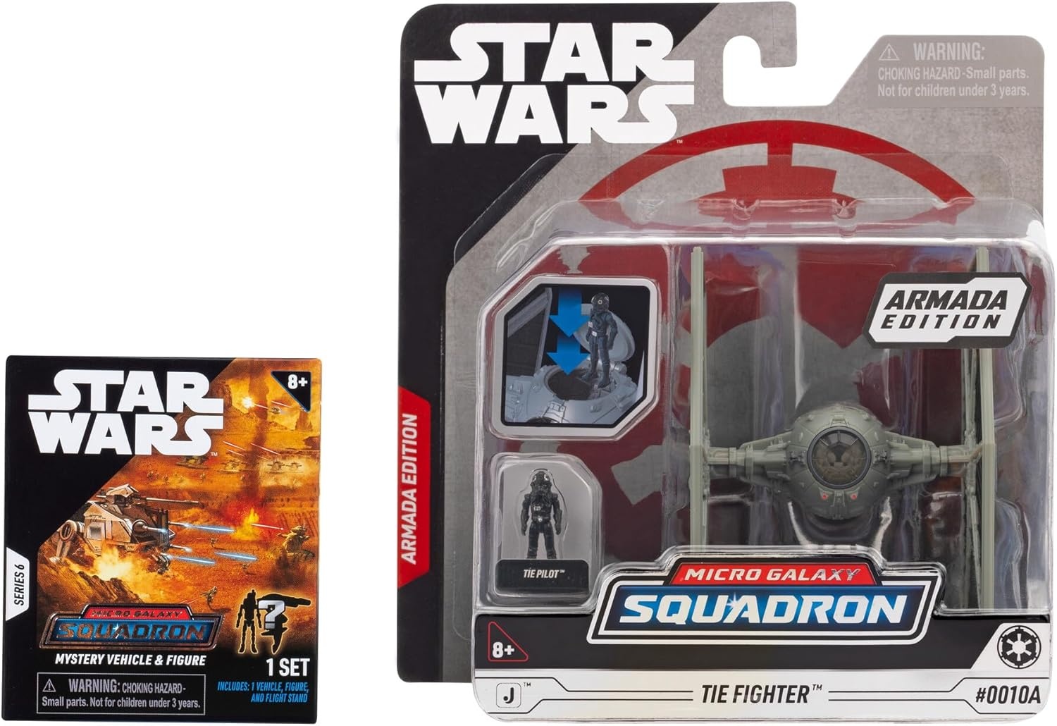 image:imageStar Wars Micro Galaxy Squadron TIE Whisper Mystery Bundle 5Inch Vehicle and 25Inch Vehicle with Micro Figure AccessoriesPirate Snub Fighter