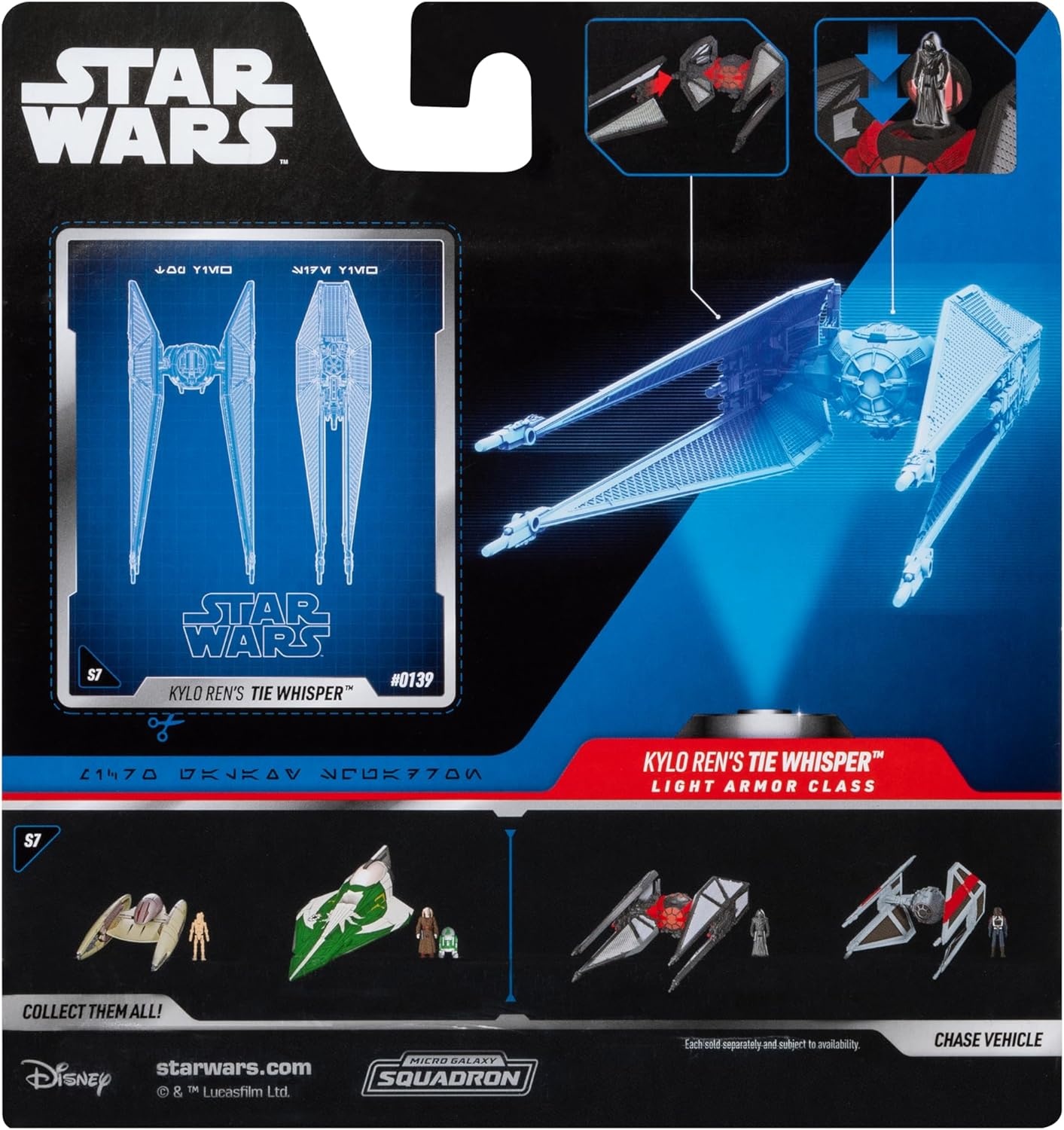image:imageStar Wars Micro Galaxy Squadron TIE Whisper Mystery Bundle 5Inch Vehicle and 25Inch Vehicle with Micro Figure AccessoriesTIE Fighter Armada Edition