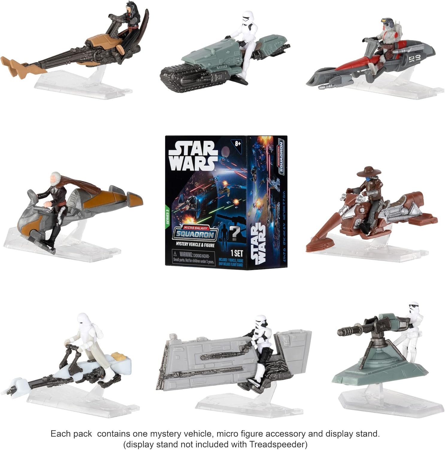 image:imageStar Wars Micro Galaxy Squadron TIE Whisper Mystery Bundle 5Inch Vehicle and 25Inch Vehicle with Micro Figure AccessoriesTIE Fighter Battle Damage