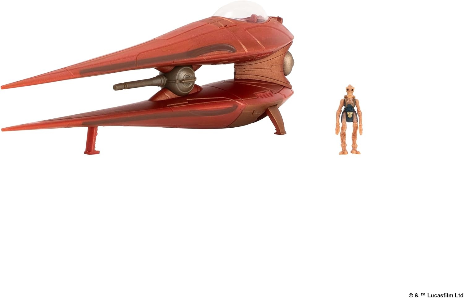image:imageStar Wars Micro Galaxy Squadron Vulture Droid Mystery Bundle 3Inch Vehicle and 25Inch Vehicle with Micro Figure AccessoriesGeonosian Starfighter