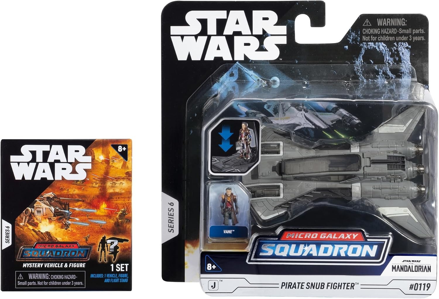 image:imageStar Wars Micro Galaxy Squadron Vulture Droid Mystery Bundle 3Inch Vehicle and 25Inch Vehicle with Micro Figure AccessoriesPirate Snub Fighter