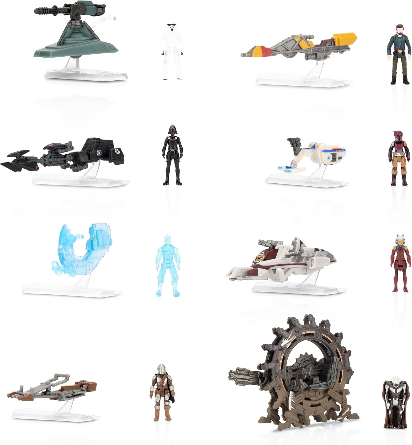 image:imageStar Wars Micro Galaxy Squadron Vulture Droid Mystery Bundle 3Inch Vehicle and 25Inch Vehicle with Micro Figure AccessoriesTriFighter