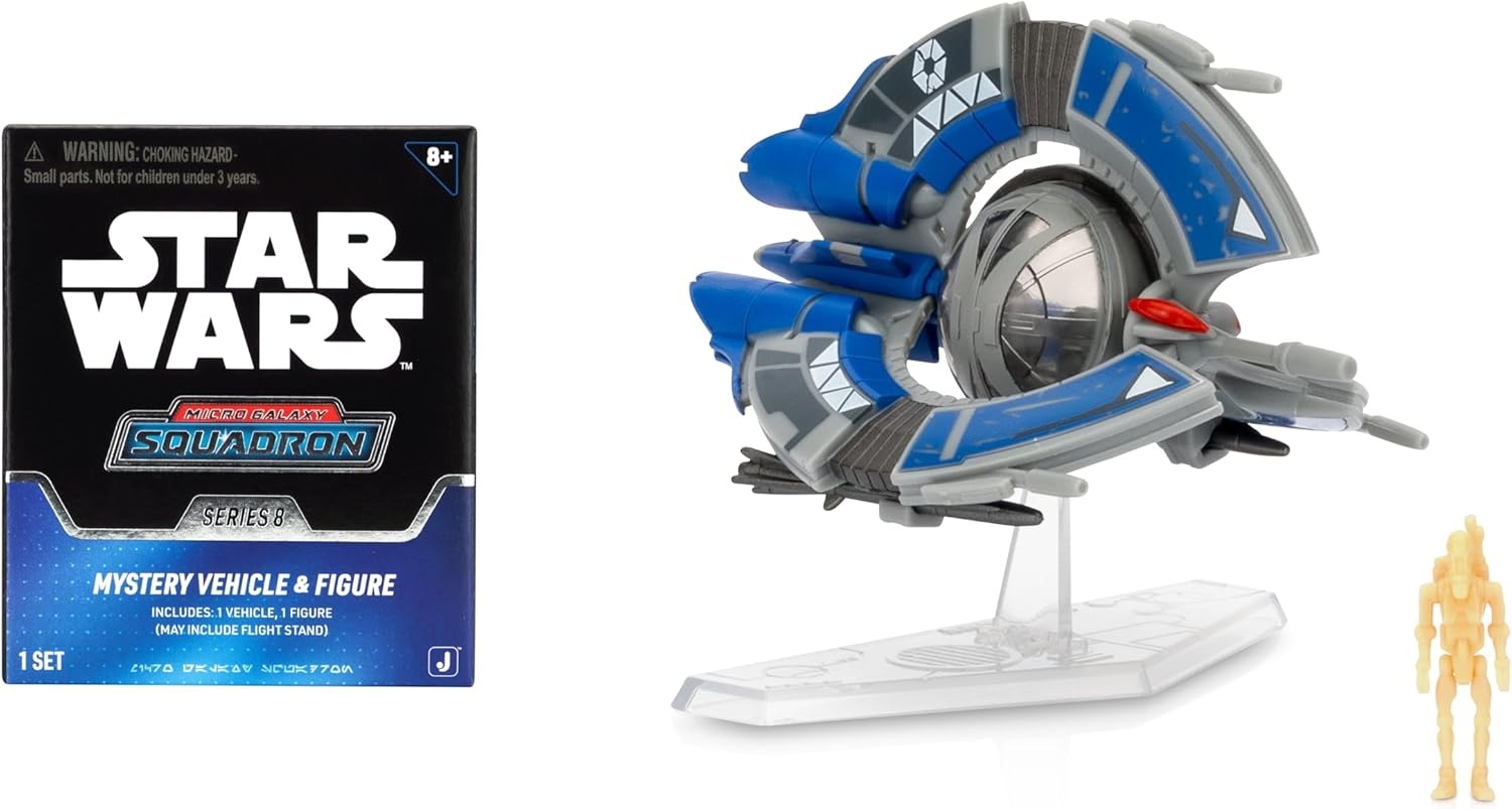 image:imageStar Wars Micro Galaxy Squadron Vulture Droid Mystery Bundle 3Inch Vehicle and 25Inch Vehicle with Micro Figure AccessoriesTriFighter