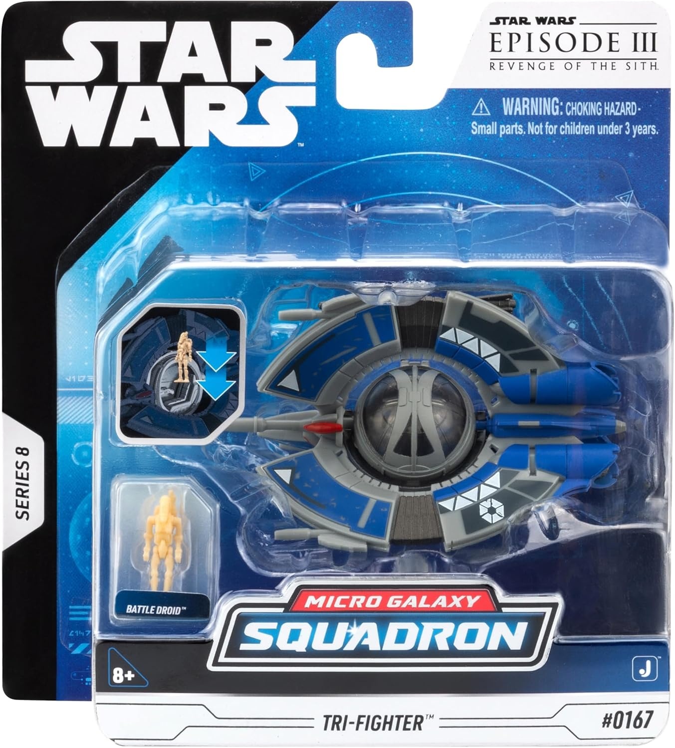image:imageStar Wars Micro Galaxy Squadron Vulture Droid Mystery Bundle 3Inch Vehicle and 25Inch Vehicle with Micro Figure AccessoriesTriFighter