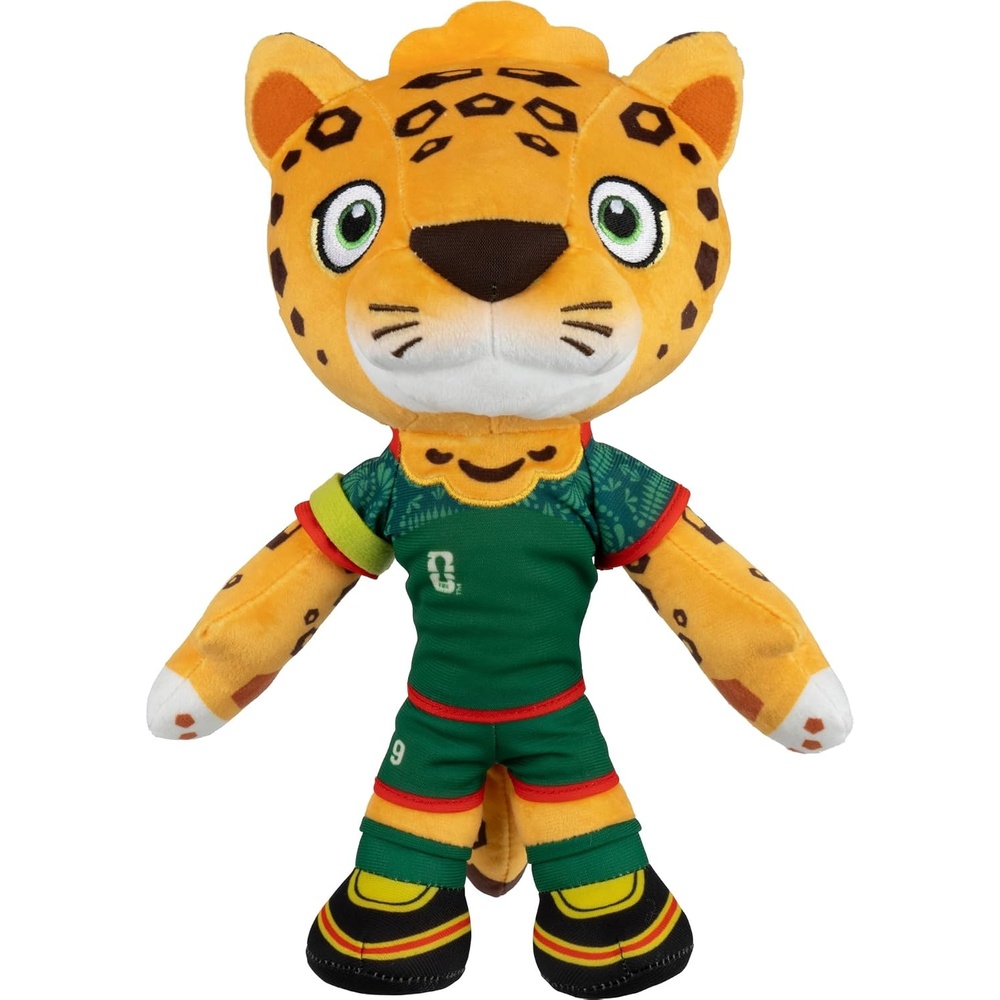 image:imageJazwares FIFA World Cup 2026 Canada 8Inch Plush Official Maple the Moose Mascot with Red Uniform Soft Collectible Toy for Fans Ages 3Mexico Zayu the Jaguar Mascot