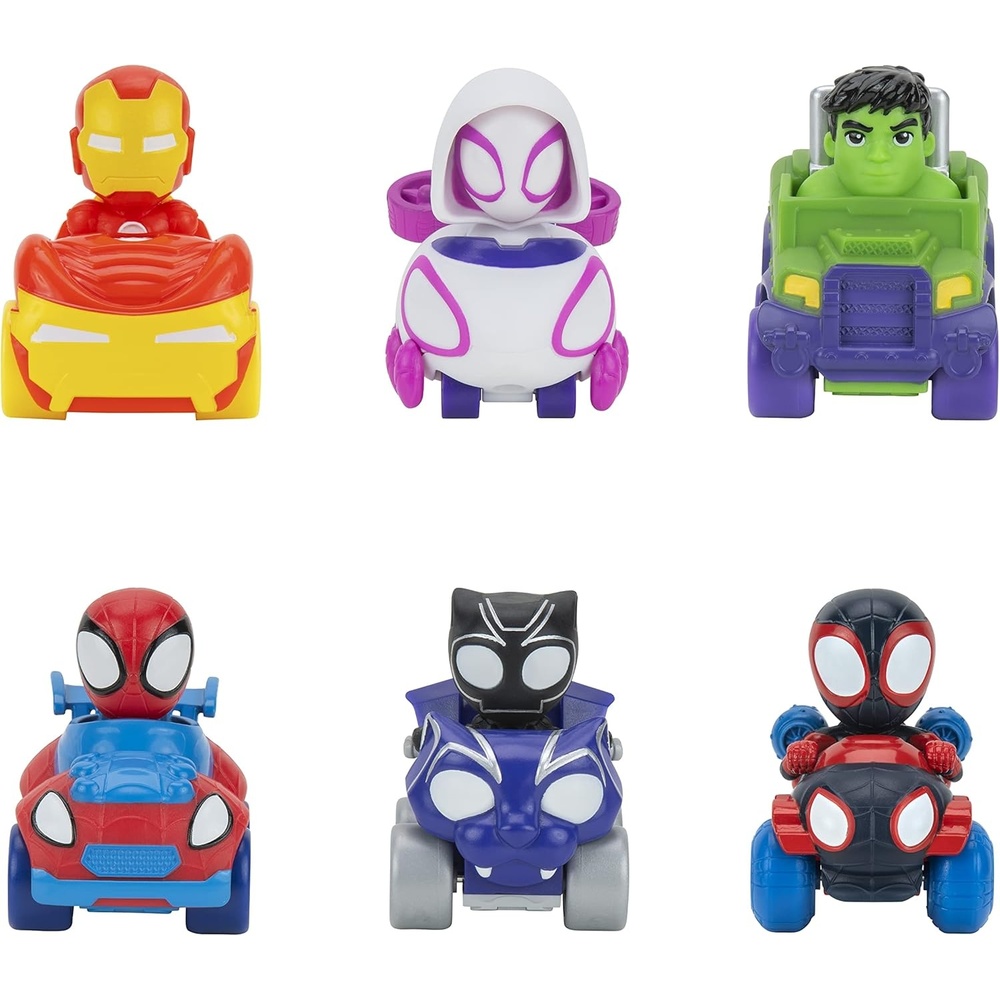image:imageMarvel Spidey and His Amazing Friends 6 Pack Six 2Inch Amazing Mini Vehicles Toys Featuring Your Friendly Neighborhood Spideys Amazon Exclusive