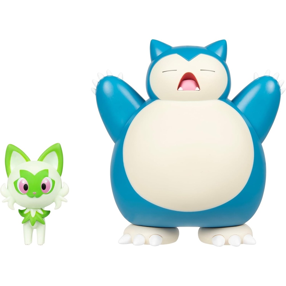 image:imagePokmon Battle Figure 2 Pack Features 45Inch Cinderace and 2Inch Pikachu Battle Figures with Accessory Amazon ExclusiveSprigatito Snorlax