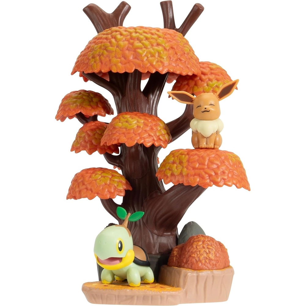 image:imagePokmon Desert Rocks Environment 6Inch MultiLevel Display Set with Two 2inch Battle FiguresAutumn Forest