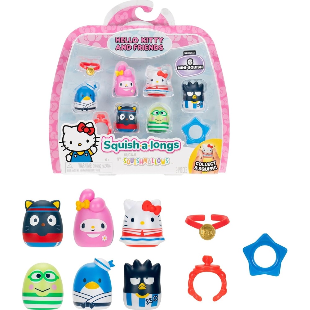 image:imageSquishalongs Hello Kitty and Friends Ice Cream MiniSquish Accessory 6PackCute Sports
