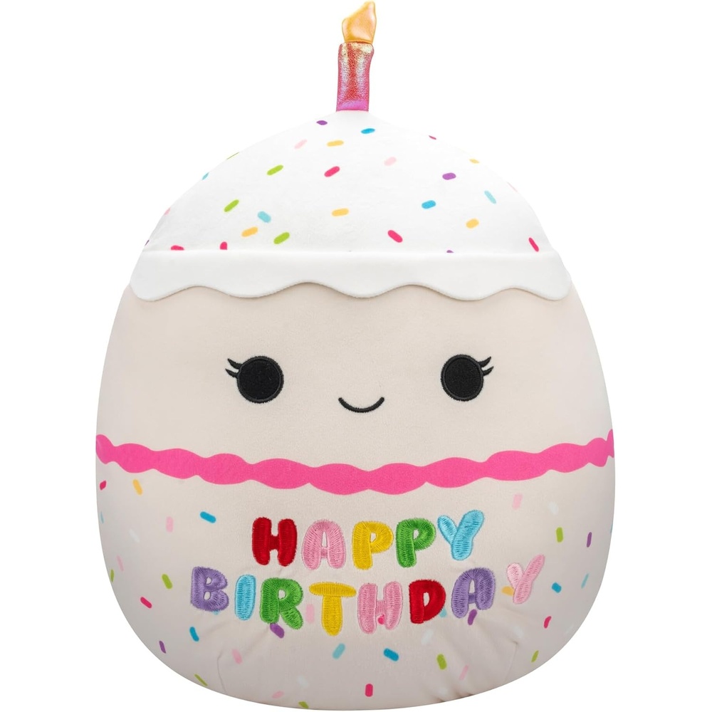 image:imageSquishmallows Original 14Inch Lyla Vanilla Birthday Cake with Rainbow Sprinkles Embroidery Official Jazwares Large Plush