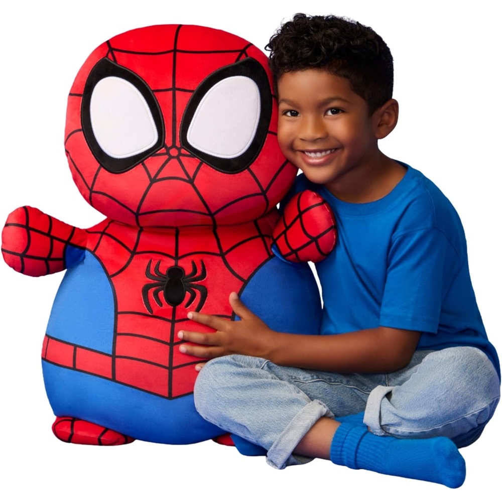 image:imageSquishmallows Original Marvel Spidey and His Amazing Friends 26in Spidey HugMees Ultrasoft Official Jazwares Plush Jumbo