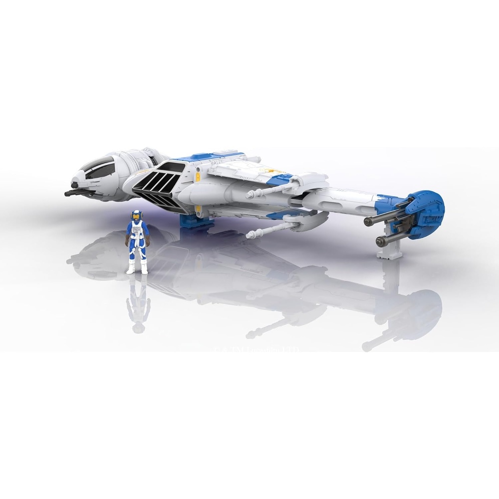 image:imageStar Wars Micro Galaxy Squadron Gold Leaders YWing 5Inch Starfighter Class Vehicle with 1Inch Jon Vander amp R2BHD Micro Figure AccessoriesNew Republic BWing