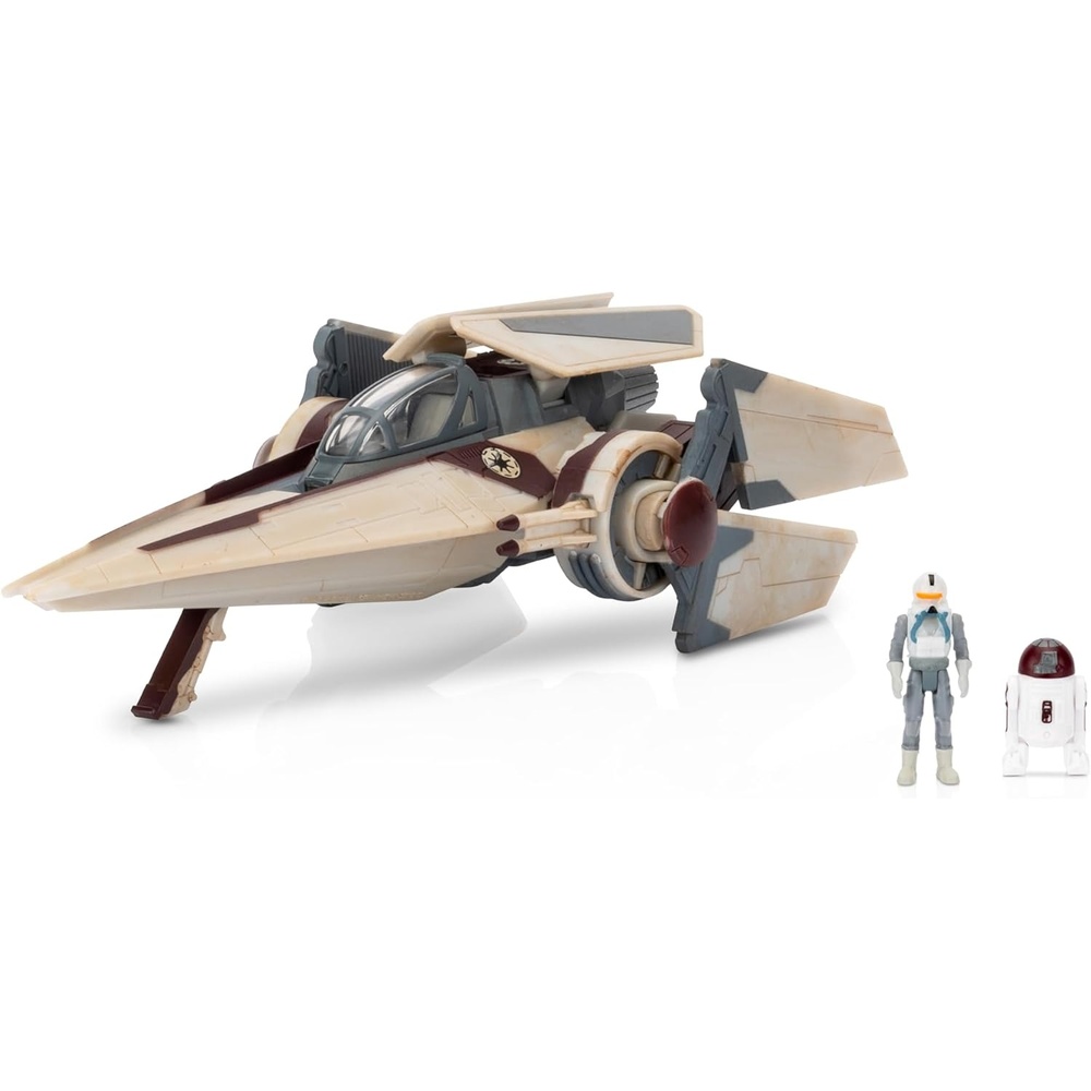 image:imageStar Wars Micro Galaxy Squadron Gold Leaders YWing 5Inch Starfighter Class Vehicle with 1Inch Jon Vander amp R2BHD Micro Figure AccessoriesVwing Starfighter Armada Edition
