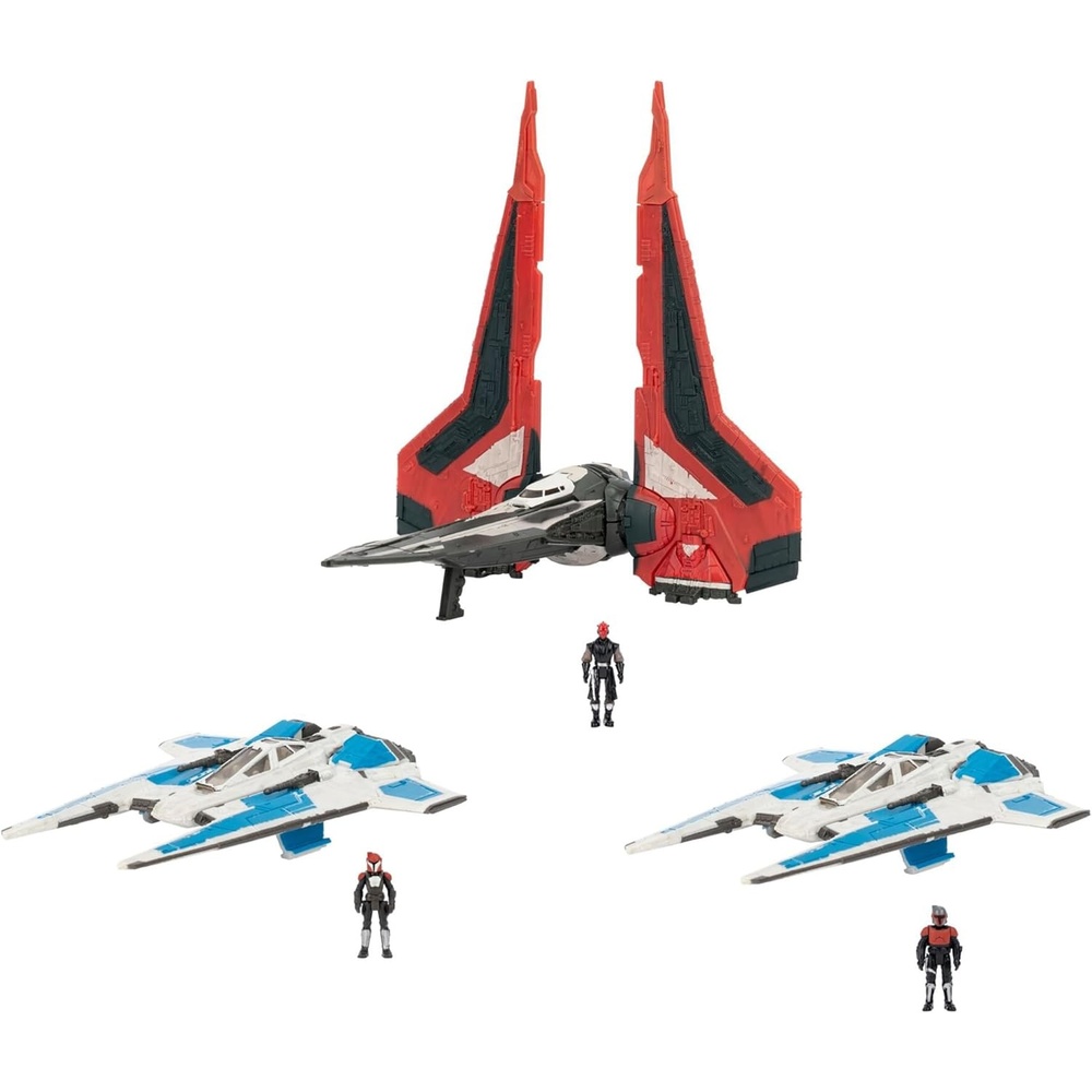 image:imageStar Wars Micro Galaxy Squadron Maul Shadow Collective Set Deluxe Battle Pack with Three Vehicles and Three 1Inch Micro Figure Accessories
