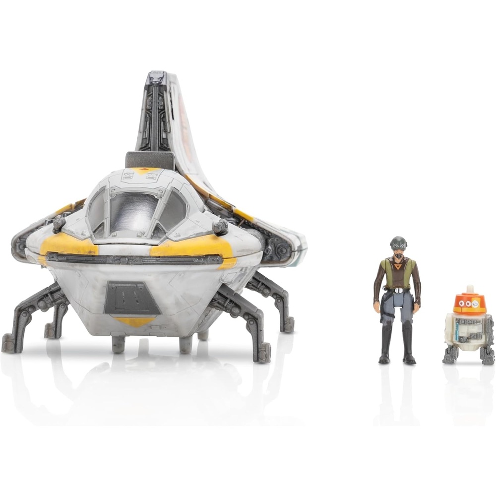 image:imageStar Wars Micro Galaxy Squadron Phantom Shuttle 5Inch Vehicle with Folding Wings and Removable Hatch Plus Two 1Inch Micro Figure AccessoriesPhantom II