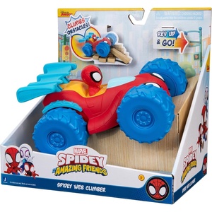 image:imageJazwares Marvel Spidey and His Amazing Friends Marvel Spidey Web Climber  7Inch Rev Up Motor Vehicle That Climbs Obstacles