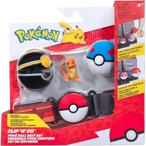 image:imageJazwares Pokemon Squirtle Clip N Go Belt Set  2Inch Squirtle Battle Figure with Clip N Go Belt Plus Ultra and Lure Ball Accessories  Includes theme belt and 2inch squirtile battle figure with Ultra Ball and Lure Ball accessoriesCharmander