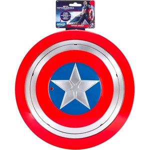image:imageMARVEL Captain America Official Costume Accessory  Plastic Shield with Elastic Handles12inch Shield  Style 2