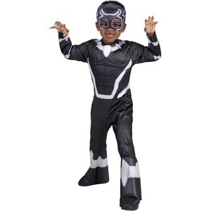 image:imageMARVEL Official Toddler Deluxe Halloween Costume  Premium Quality Padded Jumpsuit and Fabric Headpiece 3T4TBlack Panther 3t4t