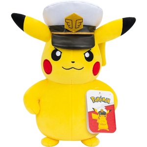 image:imagePokemon Captain Pikachu Plush  8Inch Soft Plush with Captains Hat and Authentic DetailsCaptain Pikachu
