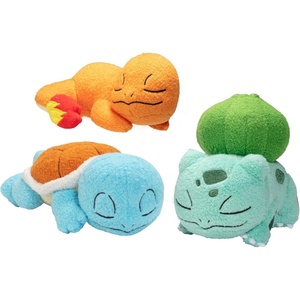image:imagePokmon 5 Sleeping Squirtle Charmander Bulbasaur Starter Plush 3Pack  Officially Licensed  Authentic Soft Stuffed Animal Toy Figure Set  Easter Basket Stuffer Gift for Kids Boys Girls  2