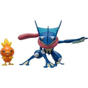 image:imagePokmon Battle Figure 2 Pack  Features 45Inch Cinderace and 2Inch Pikachu Battle Figures with Accessory  Amazon ExclusiveGreninja  Torchic