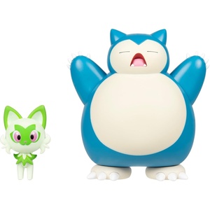image:imagePokmon Battle Figure 2 Pack  Features 45Inch Cinderace and 2Inch Pikachu Battle Figures with Accessory  Amazon ExclusiveSprigatito  Snorlax