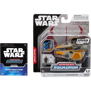 image:imageStar Wars Micro Galaxy Squadron Anakin Skywalkers Jedi Interceptor Mystery Bundle  3Inch Light Armor Class and Scout Class Vehicles with AccessoriesAnakins Jedi Interceptor Armada Edition