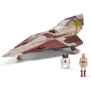 image:imageStar Wars Micro Galaxy Squadron Starfighter Class OBIWAN KenobiS Jedi Starfighter 5Inch Vehicle with 1Inch OBIWan Kenobi amp R4P17 Micro Figures