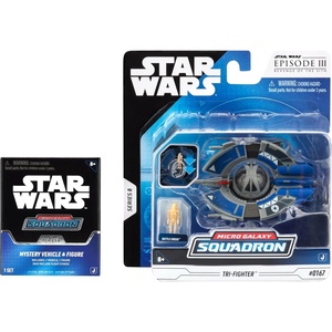 image:imageStar Wars Micro Galaxy Squadron Vulture Droid Mystery Bundle  3Inch Vehicle and 25Inch Vehicle with Micro Figure AccessoriesTriFighter