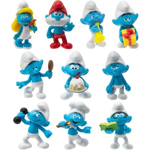 image:imageThe Smurfs 40TH Anniversary Classic Figure 10 Pack  Features 2Inch Smurfette Grouchy Greedy Papa Smurf Brainy Hefty Vanity Harmony Jokey Chef  Authentic Details