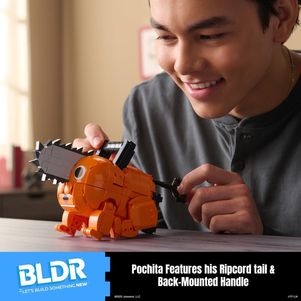 image:imageBLDR Chainsaw Man Pochita Building Set 75Inch Articulated Buildable Figure 0143