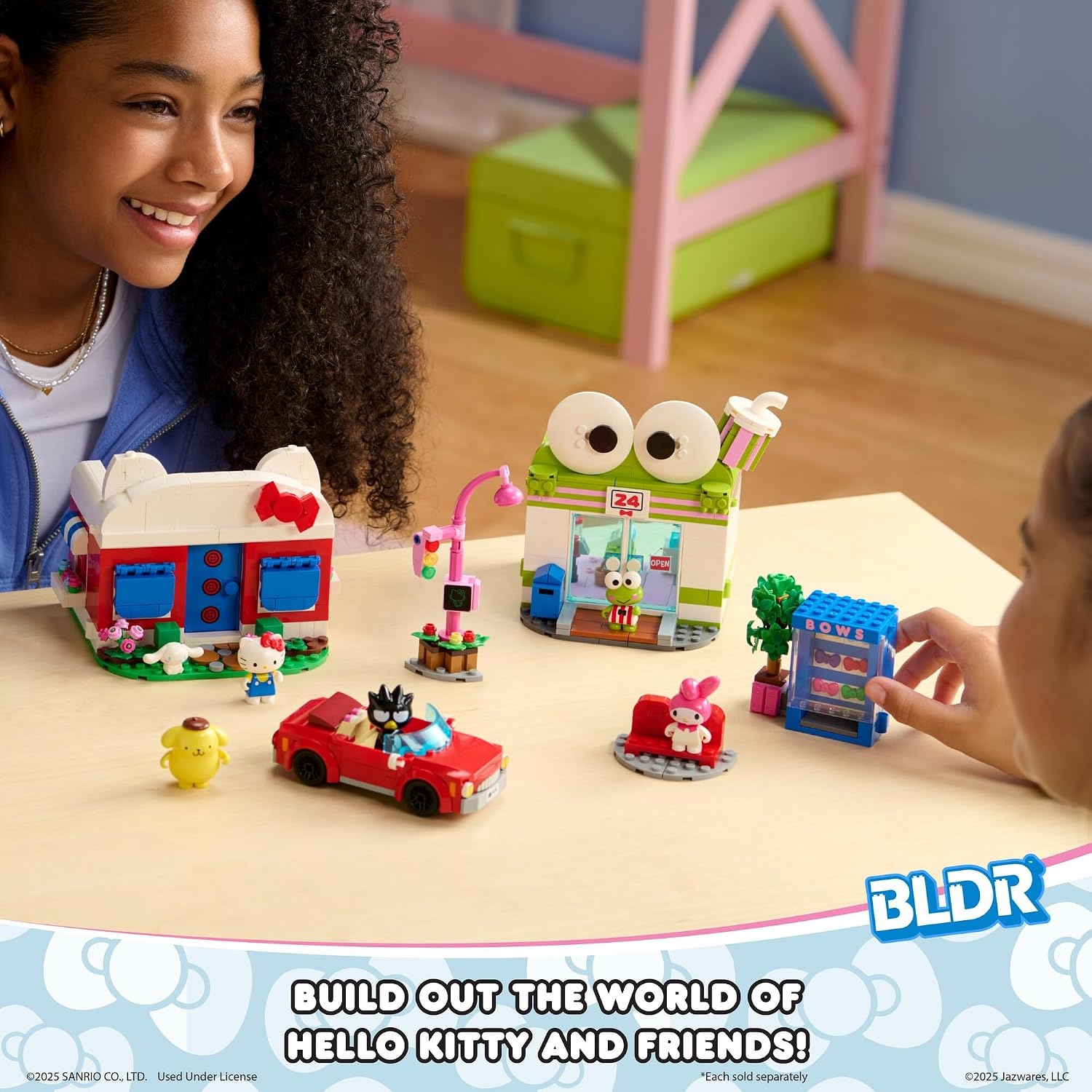 image:imageBLDR Hello Kitty and Friends Bow Vending Machine Building Set 0112 with Hello Kitty and My Melody Minifigures Gift for Kids and Sanrio Fans Ages 8Badtzmarus Convertible