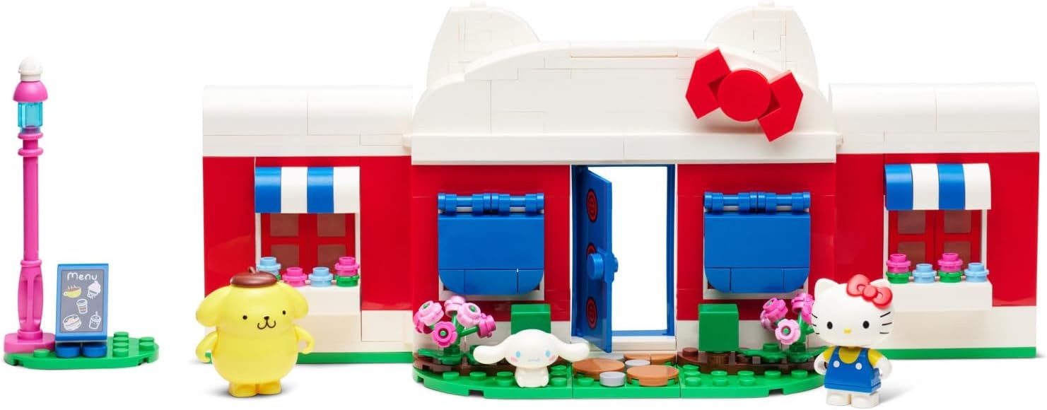 image:imageBLDR Hello Kitty and Friends Hello Kittys Dream Cafe Building Set 0076 with Hello Kitty Cinnamoroll and Pompompurin Minifigures Gift for Kids and Sanrio Fans Ages 8