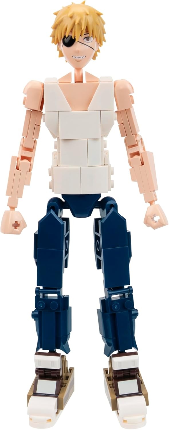 image:imageBLDR Ryomen Sukuna Buildable Action Figure Construction Set 003812Inch Articulated Constructible Figure with 341 PiecesDenji and Pochita