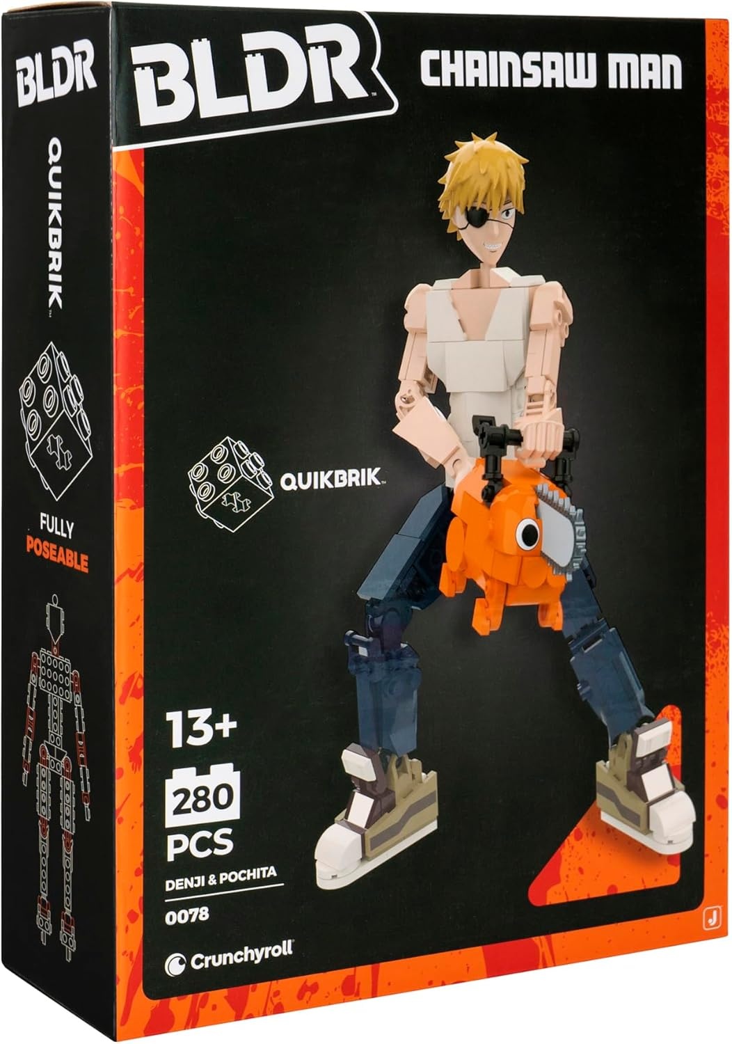 image:imageBLDR Ryomen Sukuna Buildable Action Figure Construction Set 003812Inch Articulated Constructible Figure with 341 PiecesDenji and Pochita