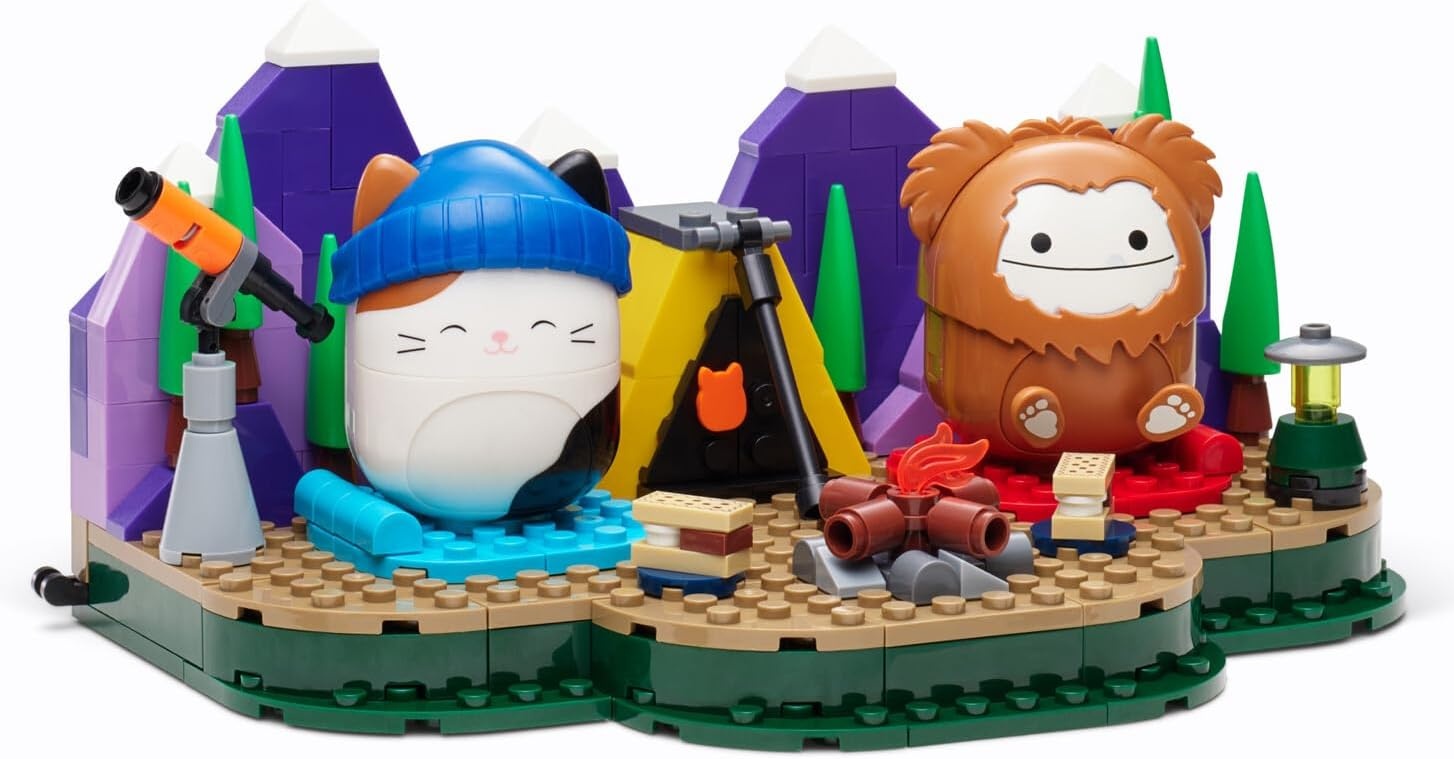 image:imageBLDR Squishmallows Benny and Cams Outdoor Adventure Building Set Cam the Cat and Benny the Bigfoot Buildable Figures Squishmallows Fans 8 0050