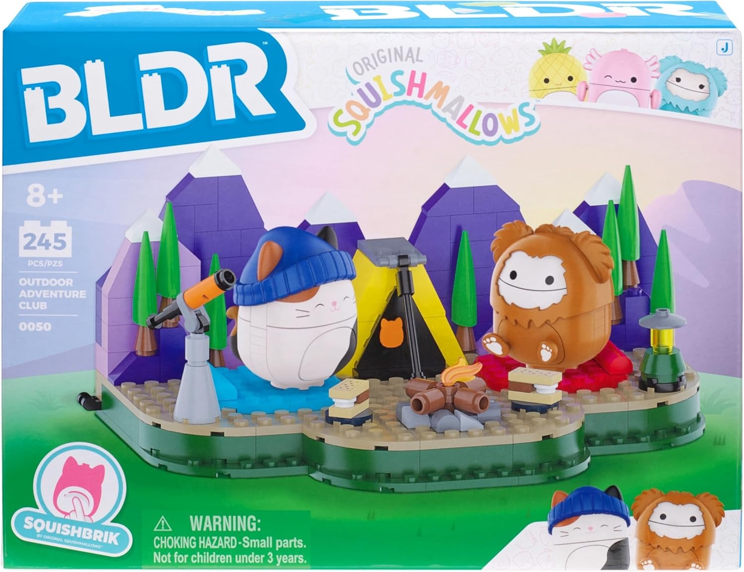 image:imageBLDR Squishmallows Benny and Cams Outdoor Adventure Building Set Cam the Cat and Benny the Bigfoot Buildable Figures Squishmallows Fans 8 0050