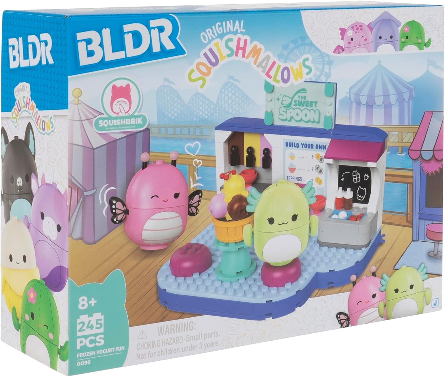 image:imageBLDR Squishmallows Frozen Yogurt Fun Building Set Andreina The Butterfly Mipsy The Axolotl Buildable Figures Squishmallows Fans 8 0096