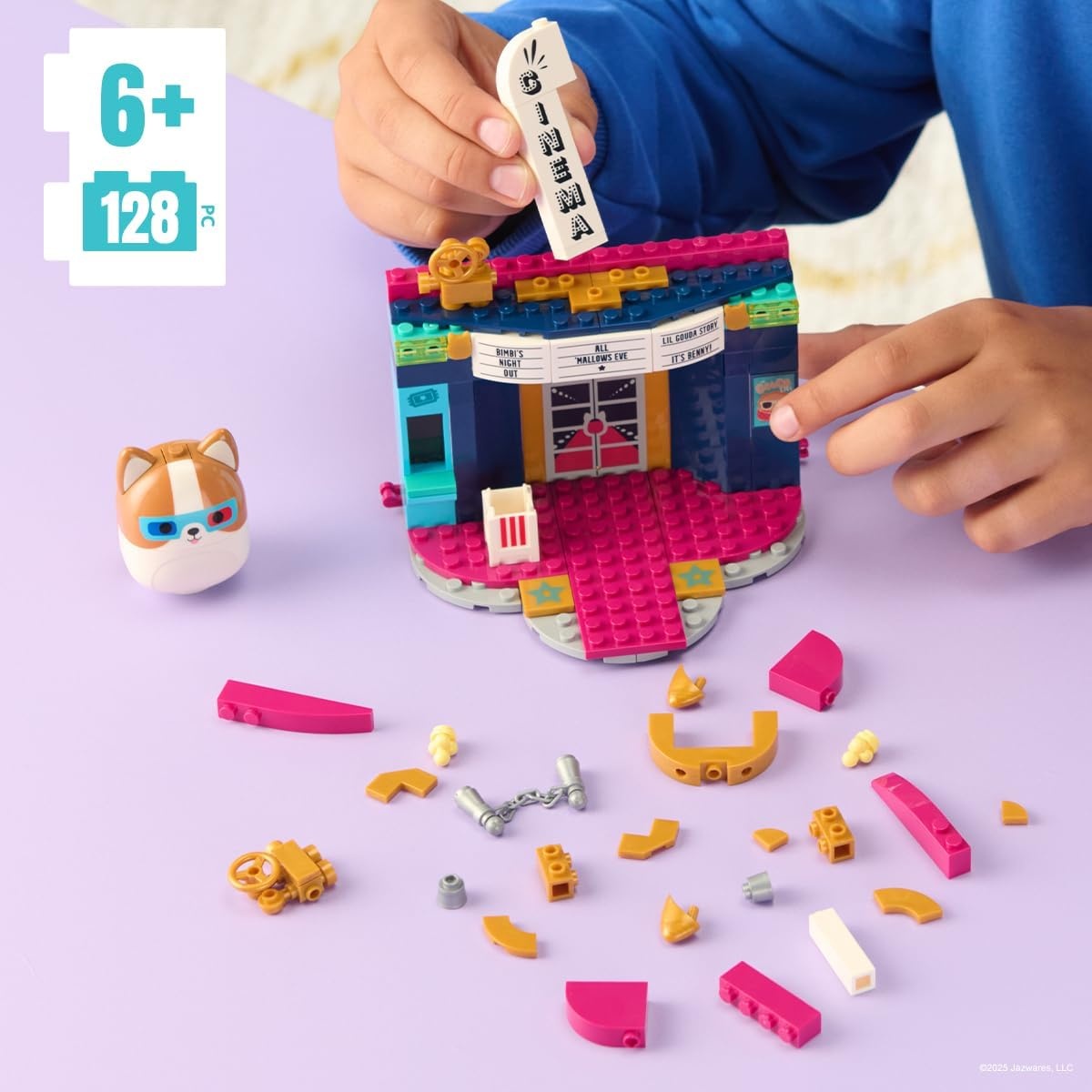 image:imageBLDR Squishmallows Reginald at the Movies Building Set Reginald the Corgi Buildable Figure Squishmallows Fans 8 0093Reginald at the Movies