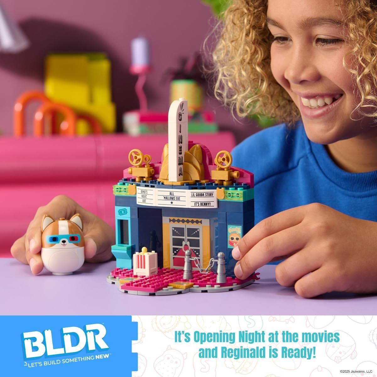image:imageBLDR Squishmallows Reginald at the Movies Building Set Reginald the Corgi Buildable Figure Squishmallows Fans 8 0093Reginald at the Movies
