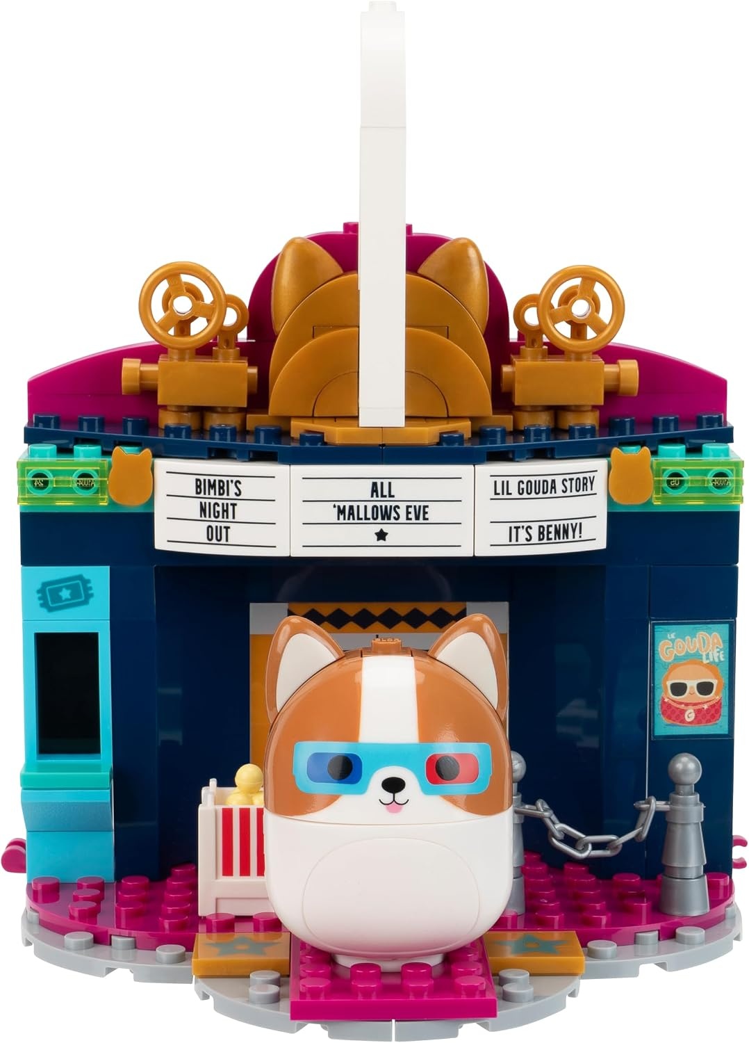 image:imageBLDR Squishmallows Reginald at the Movies Building Set Reginald the Corgi Buildable Figure Squishmallows Fans 8 0093Reginald at the Movies