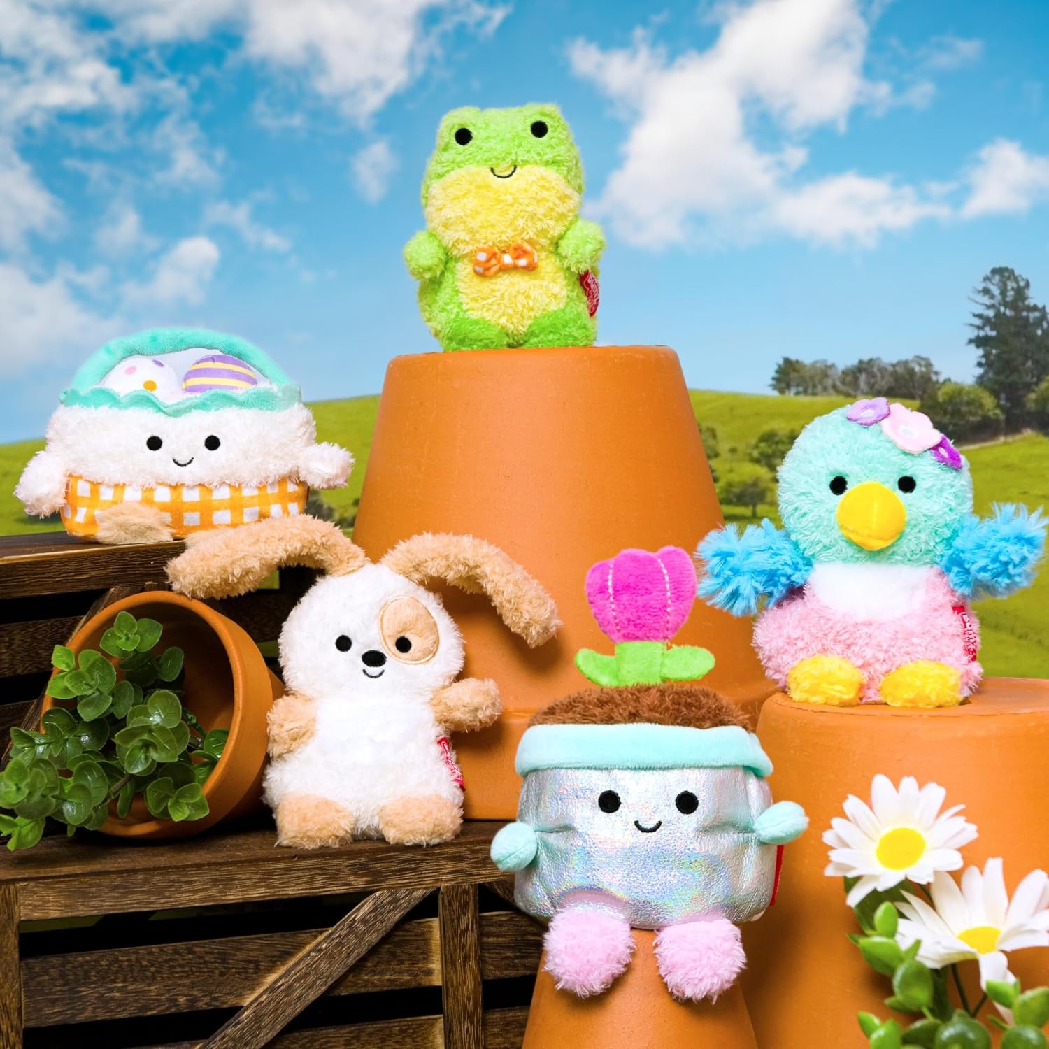 image:imageBumBumz 45inch RootBumz Plush 5Pack Stan Mushroom Ronnie Radish Bobby Broccoli Colby Corn and Erinn Eggplant Collectible Stuffed Toys from The Makers of Original SquishmallowsSpringbumz 2