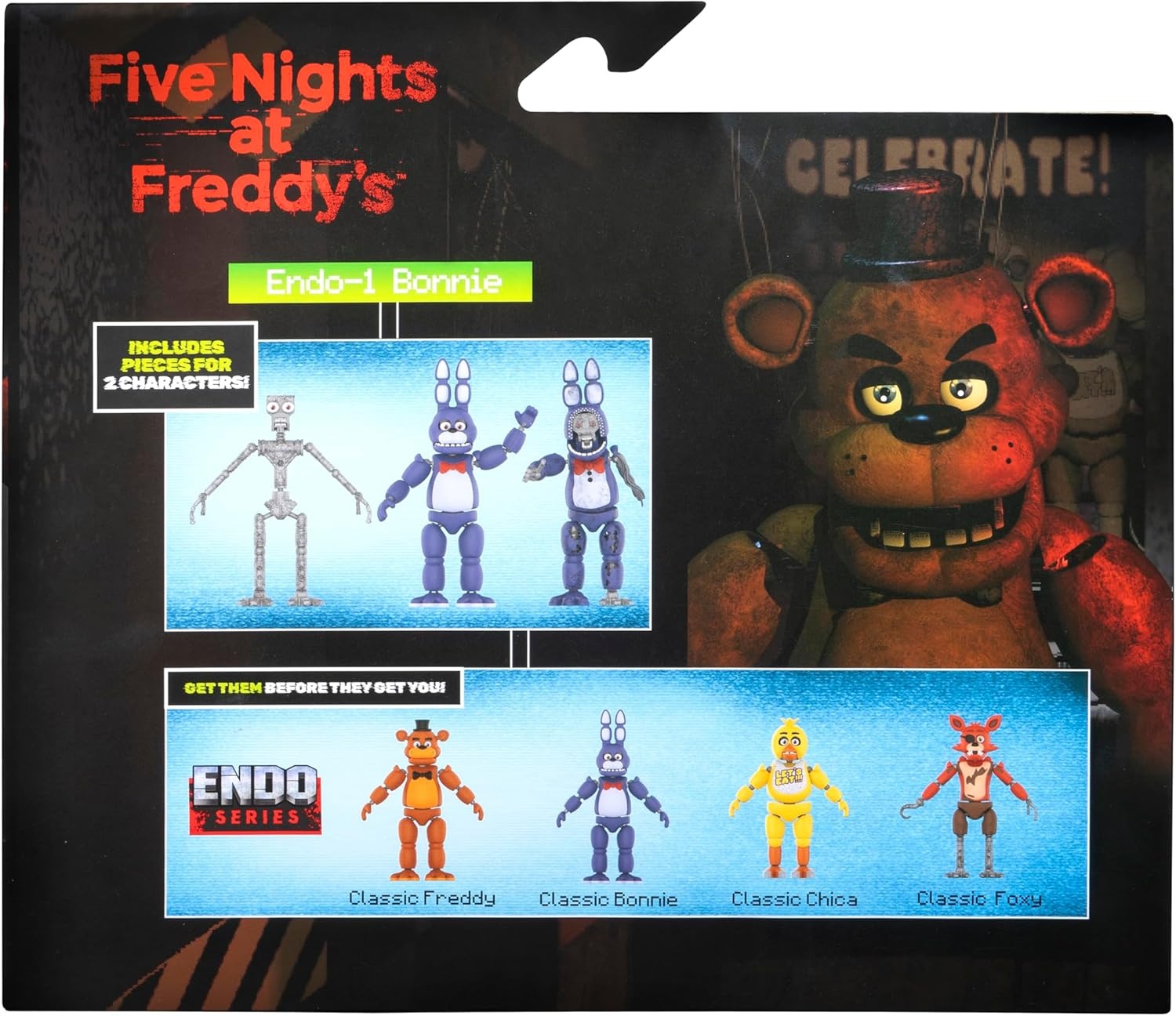 image:imageFive Nights at Freddys 6Inch EndoSeries Collector Figure Endo1 with Classic Bonnie amp Withered Bonnie Pieces Articulated Figure with Classic and Withered Bonnie PartsBonnie