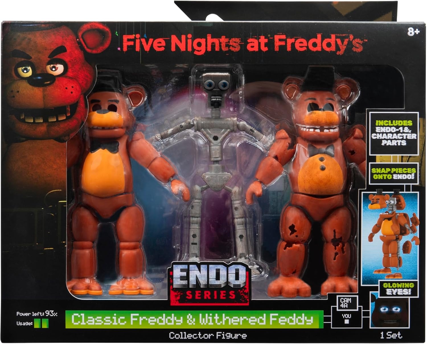 image:imageFive Nights at Freddys 6Inch EndoSeries Collector Figure Endo1 with Classic Freddy amp Withered Freddy Pieces Articulated Figure with Classic and Withered Freddy Parts