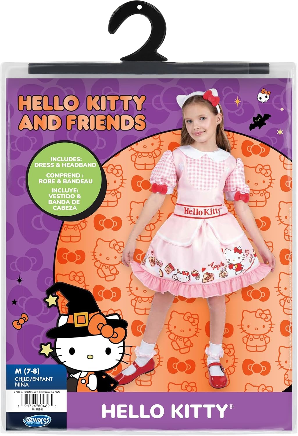 image:imageHello Kitty Official Youth Halloween Dress Premium Quality Printed Dress with HeadbandM 810
